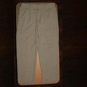 L.L. LL Bean Pleated Beige Pants Waist 38x33 Insm